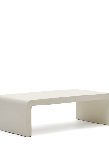 KAVE HOME Aiguablava sofabord, rektangulr - hvid cement (135x65)