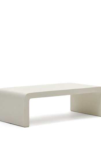 KAVE HOME Aiguablava sofabord, rektangulr - hvid cement (135x65)