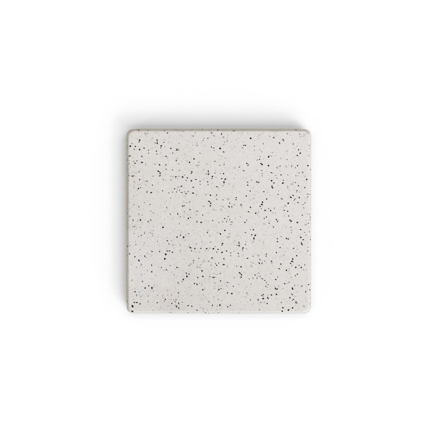 KAVE HOME Saura sofabord i hvid terrazzo med hvid terrazzo plade 32 x 48 x 48