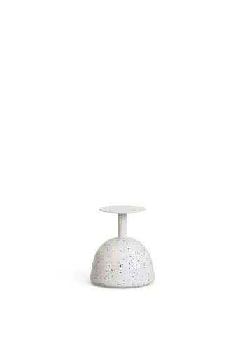 KAVE HOME Saura sofabord med hvid terrazzo og naturlig akacieplade, 32 x Ã˜55 cm FSC 100%