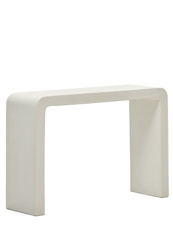 KAVE HOME Aiguablava konsolbord, rektangulr - hvid cement (120x80)