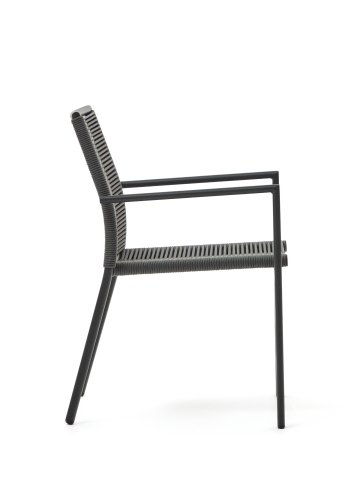 KAVE HOME Culip havestol, m. armln - gr reb og gr aluminium