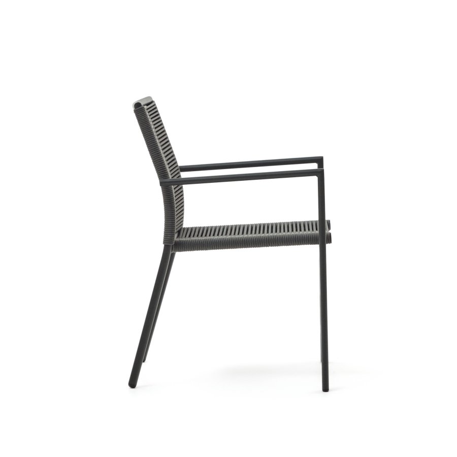 KAVE HOME Culip havestol, m. armln - gr reb og gr aluminium