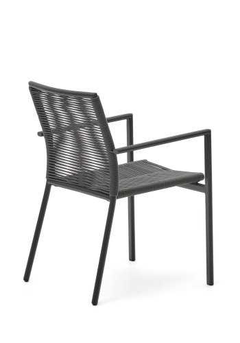 KAVE HOME Culip havestol, m. armln - gr reb og gr aluminium