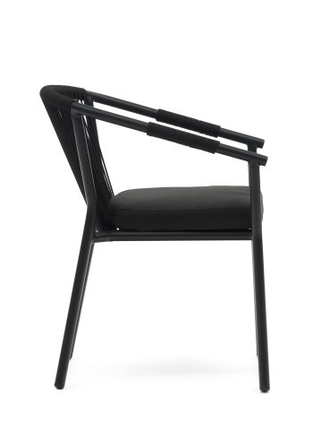 KAVE HOME Xelida havestol, m. sort stofhynde - sort reb og sort aluminium