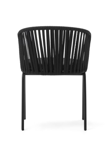 KAVE HOME Saconca havestol, m. hynde - sort reb og stl