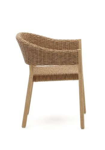 KAVE HOME Pola havestol, m. armln - natur syntetisk flet og eukalyptustr