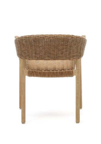 KAVE HOME Pola havestol, m. armln - natur syntetisk flet og eukalyptustr