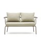 KAVE HOME Salguer havesofa, m. beige hynder - grn reb og brun stl
