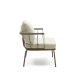 KAVE HOME Salguer havesofa, m. beige hynder - grn reb og brun stl