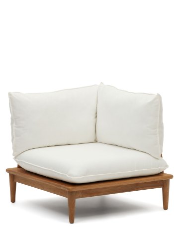 KAVE HOME Portitxol modulr udendrs hjrnelnestol, m. hynder - natur teaktr