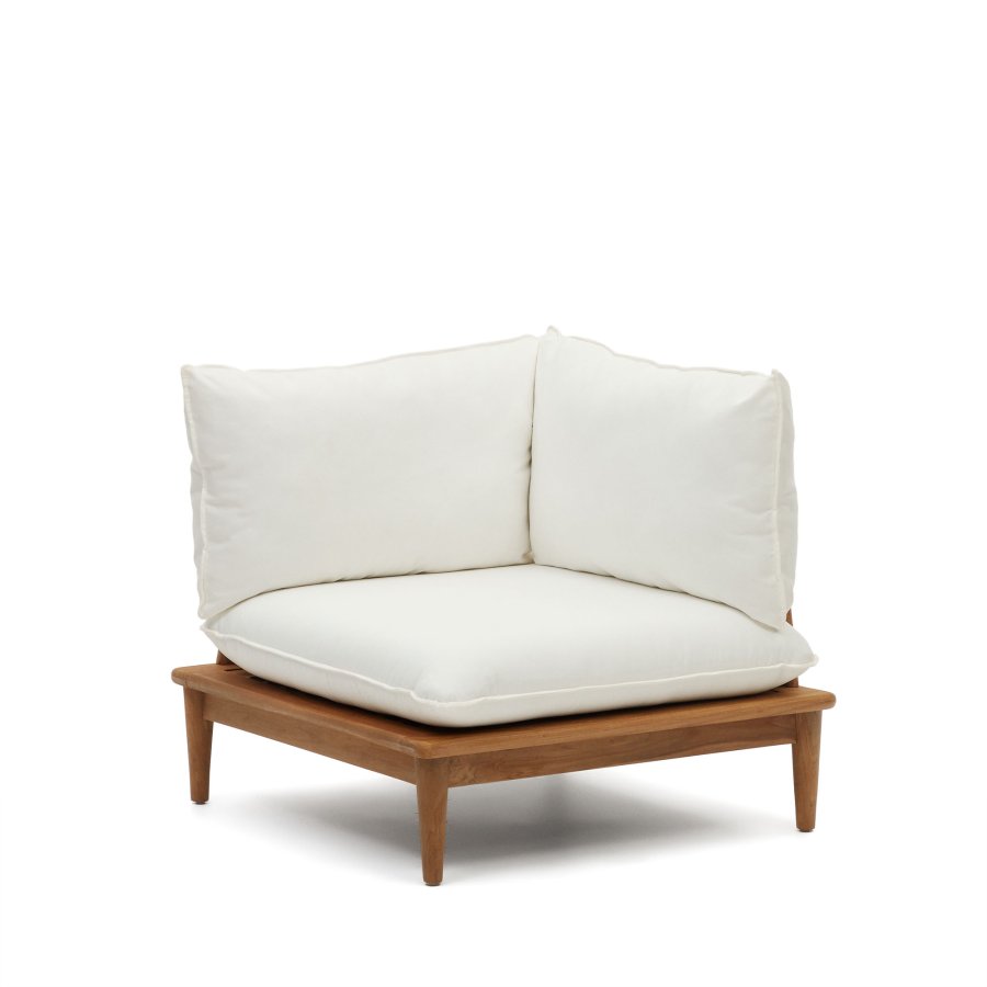 KAVE HOME Portitxol modulr udendrs hjrnelnestol, m. hynder - natur teaktr