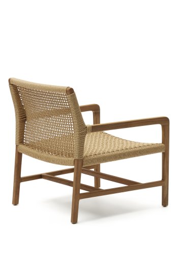 KAVE HOME Sabolla havestol, m. armln - natur syntetisk flet og teaktr