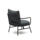 KAVE HOME Bramant lnestol, m. armln og stofhynder - sort stl