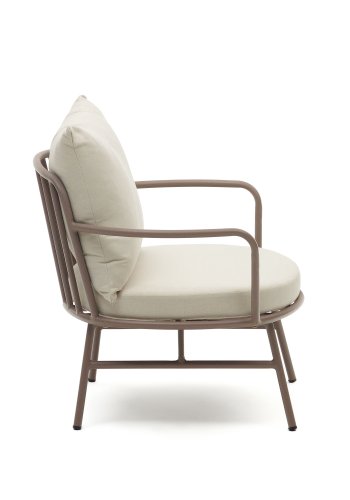 KAVE HOME  KAVE HOME Bramant lnestol, m. armln og stofhynder - mauve stl