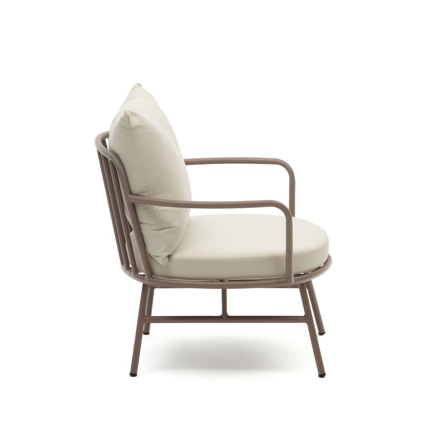 KAVE HOME  KAVE HOME Bramant lnestol, m. armln og stofhynder - mauve stl