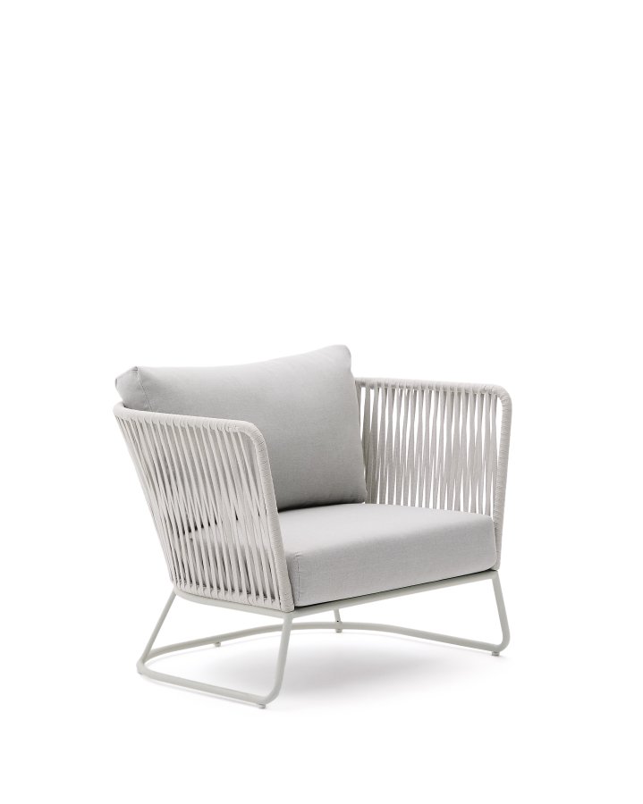 KAVE HOME Saconca udendrs lnestol i tovsnor og grgalvaniseret stl