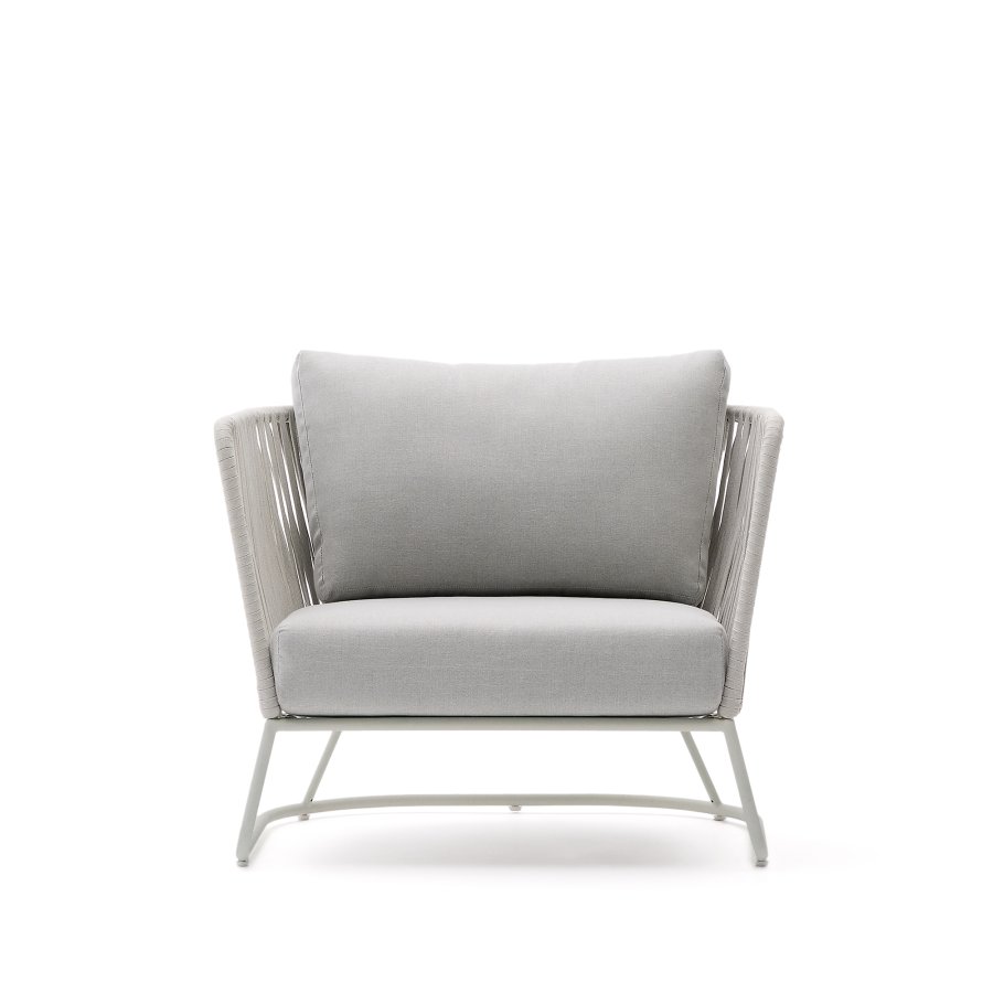 KAVE HOME Saconca udendrs lnestol i tovsnor og grgalvaniseret stl
