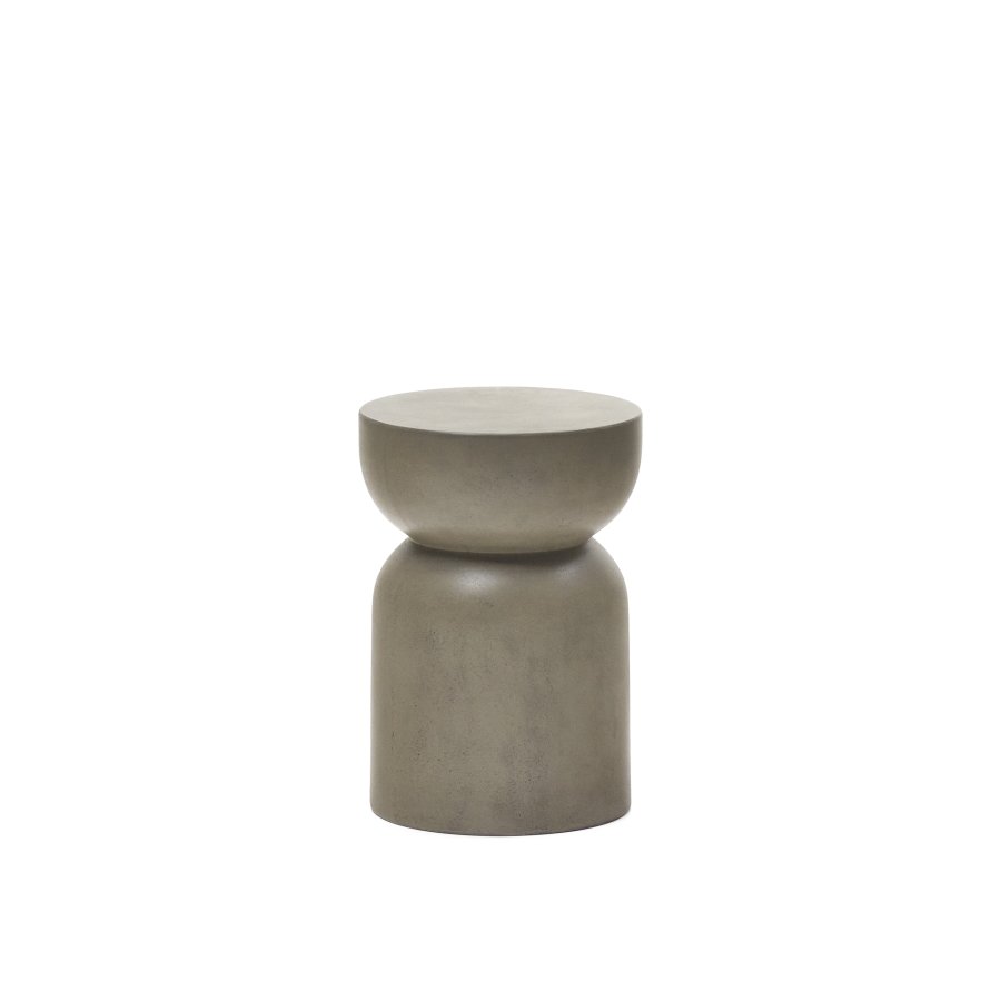 KAVE HOME Garbet sidebord, til inde og ude, rund - gr fibercement (32)