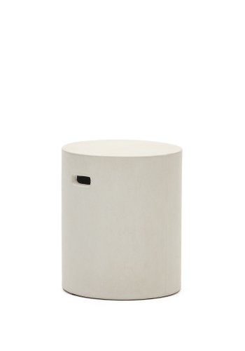 KAVE HOME Aiguablava fodsttte, rund - hvid cement (37)