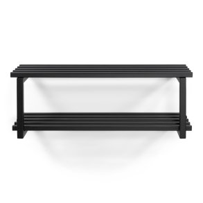 SPINDER DESIGN Rizzoli/Marco Black Edition skohylde, m. 2 hylder - sort stl (B:71)