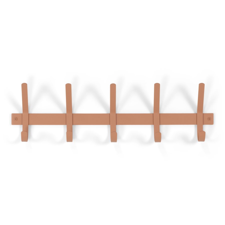 SPINDER DESIGN Dexter 5 knagerkke, m. 5 knager - clay terra stl