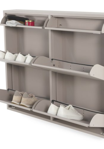 SPINDER DESIGN BILLY 6 skoskab, m. 6 lger - silky taupe stl