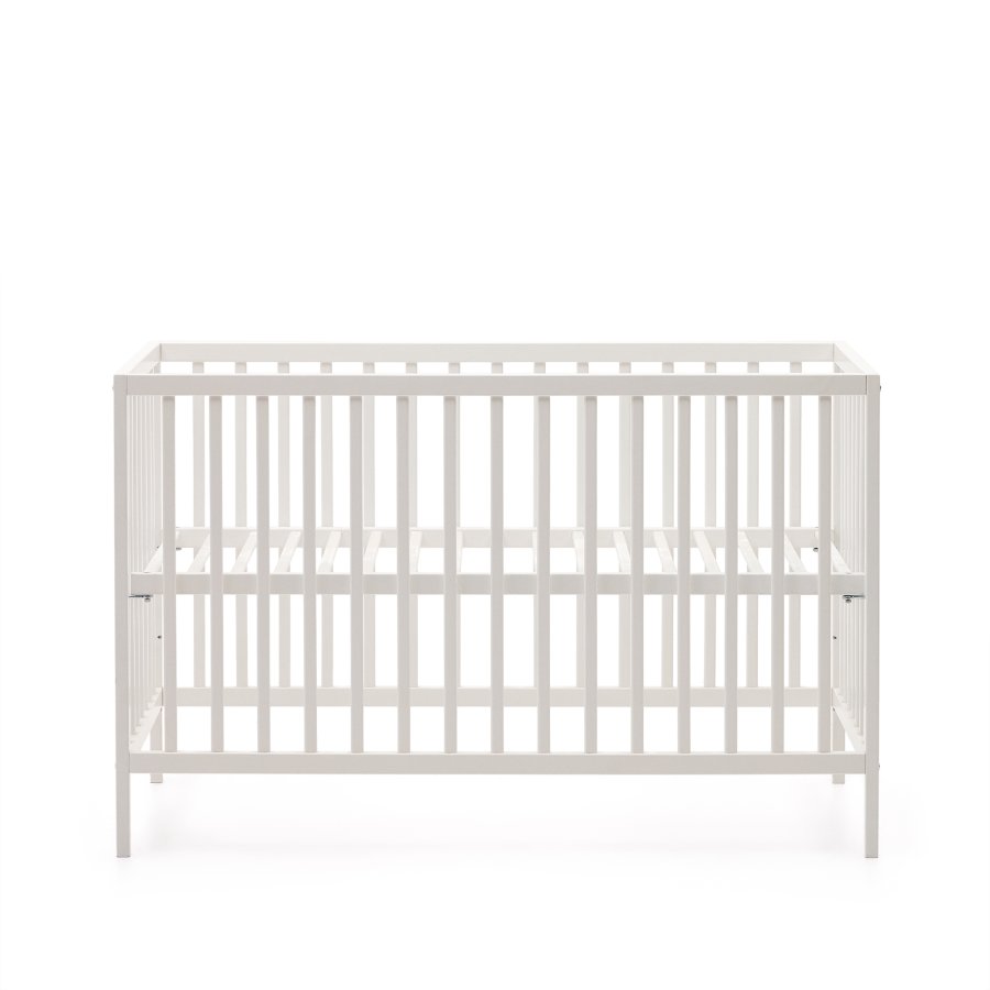 KAVE HOME Shantal massiv asketr tremmeseng i hvid finish, 60 x 120 cm