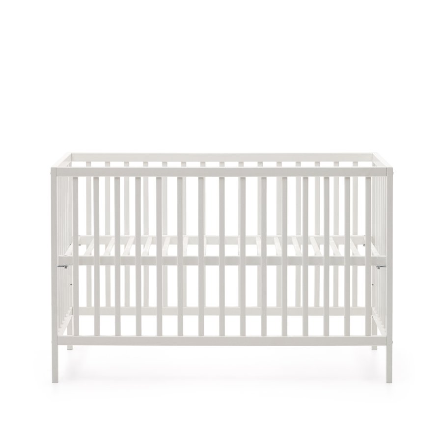 KAVE HOME Shantal massiv asketr tremmeseng i hvid finish, 60 x 120 cm