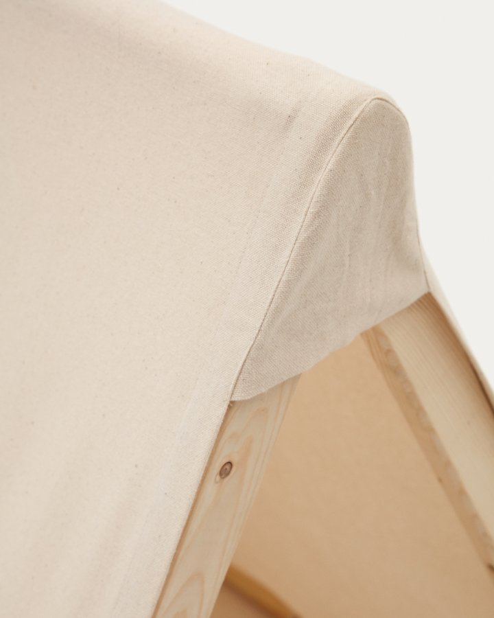 KAVE HOME Yanil tipi-telt i 100% hvid bomuld, 100 x 90 cm