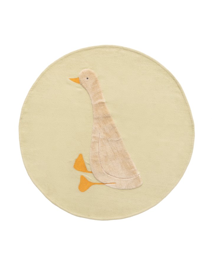 KAVE HOME Milu grn, 100% bomuldstppe med gsetrk, 100 cm