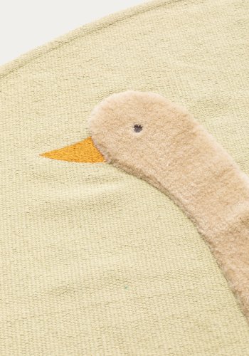 KAVE HOME Milu grn, 100% bomuldstppe med gsetrk, 100 cm