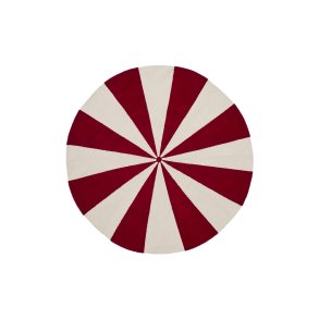 KAVE HOME Wirla beige og rd, 100% bomuldstppe, 100 cm