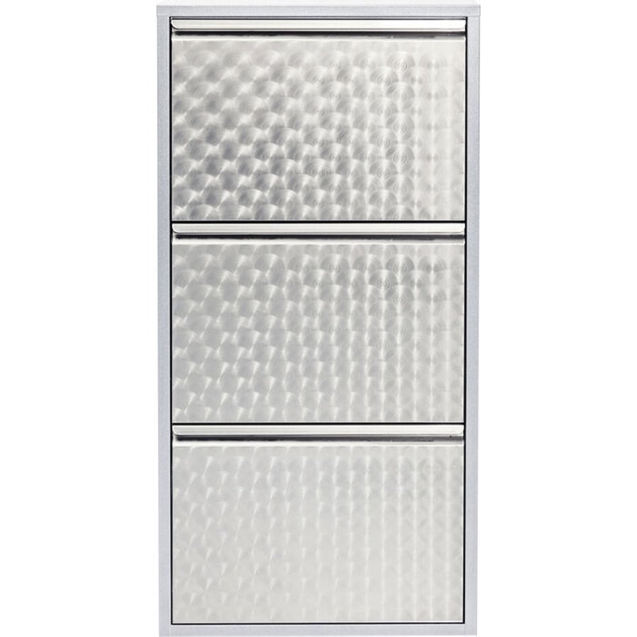 KARE DESIGN Shoe Container Caruso 3 Silver brushed (MO)