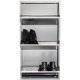 KARE DESIGN Shoe Container Caruso 3 Silver brushed (MO)