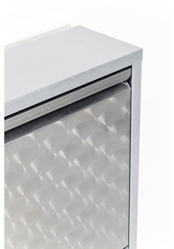 KARE DESIGN Shoe Container Caruso 3 Silver brushed (MO)