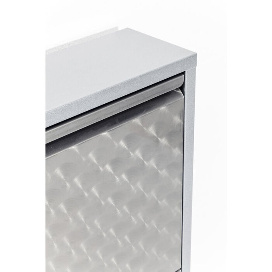 KARE DESIGN Shoe Container Caruso 3 Silver brushed (MO)