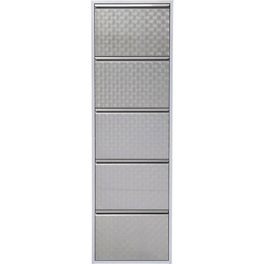 KARE DESIGN Shoe Container Caruso 5 Silver brushed (MO)