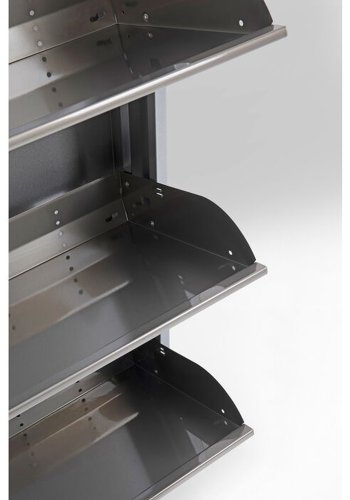 KARE DESIGN Shoe Container Caruso 5 Silver brushed (MO)