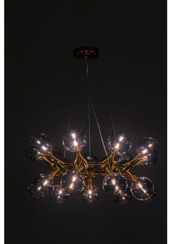 KARE DESIGN Pendant Lamp Atomic Balls Brass 74cm