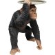 KARE DESIGN Deco Figurine Butler Playing Chimp Black 52cm