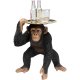 KARE DESIGN Deco Figurine Butler Playing Chimp Black 52cm