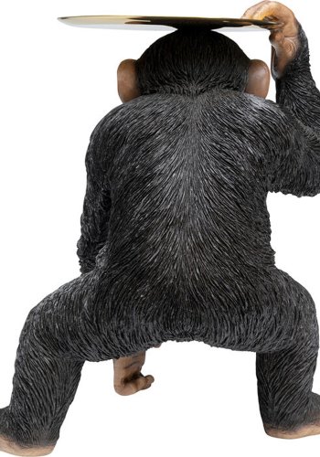 KARE DESIGN Deco Figurine Butler Playing Chimp Black 52cm