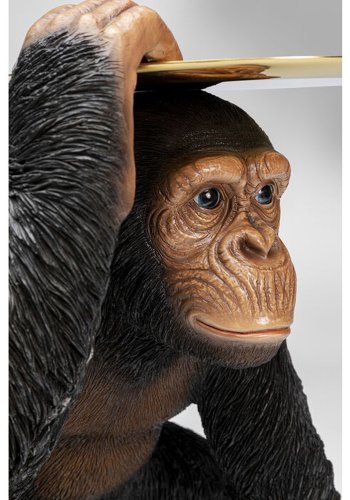 KARE DESIGN Deco Figurine Butler Playing Chimp Black 52cm