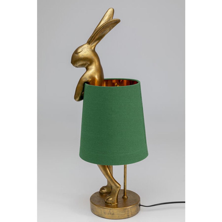 KARE DESIGN Table Lamp Animal Rabbit Gold/Green 68cm