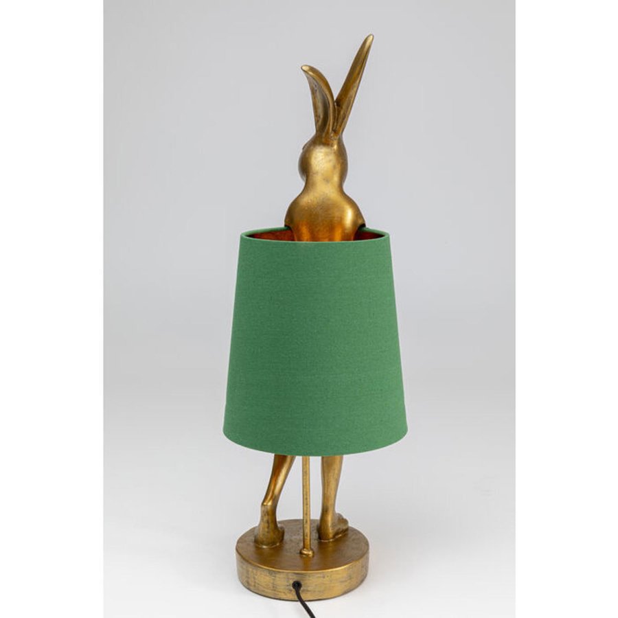 KARE DESIGN Table Lamp Animal Rabbit Gold/Green 68cm