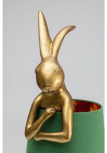 KARE DESIGN Table Lamp Animal Rabbit Gold/Green 68cm