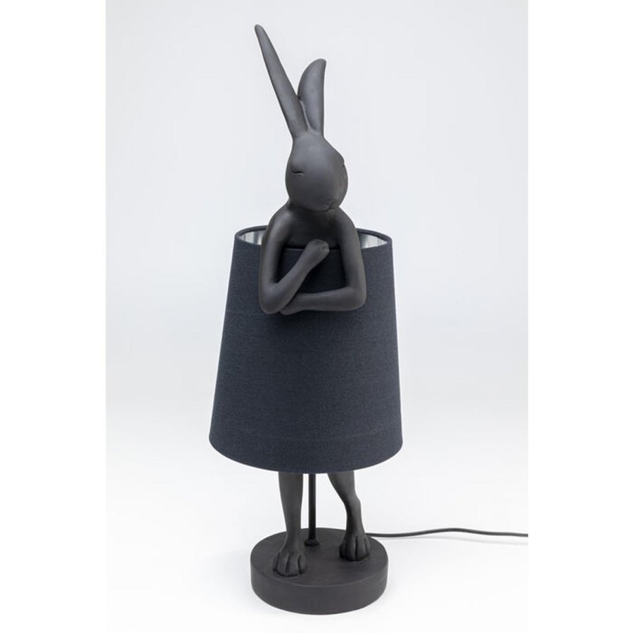 KARE DESIGN Table Lamp Animal Rabbit Matt Black 68cm