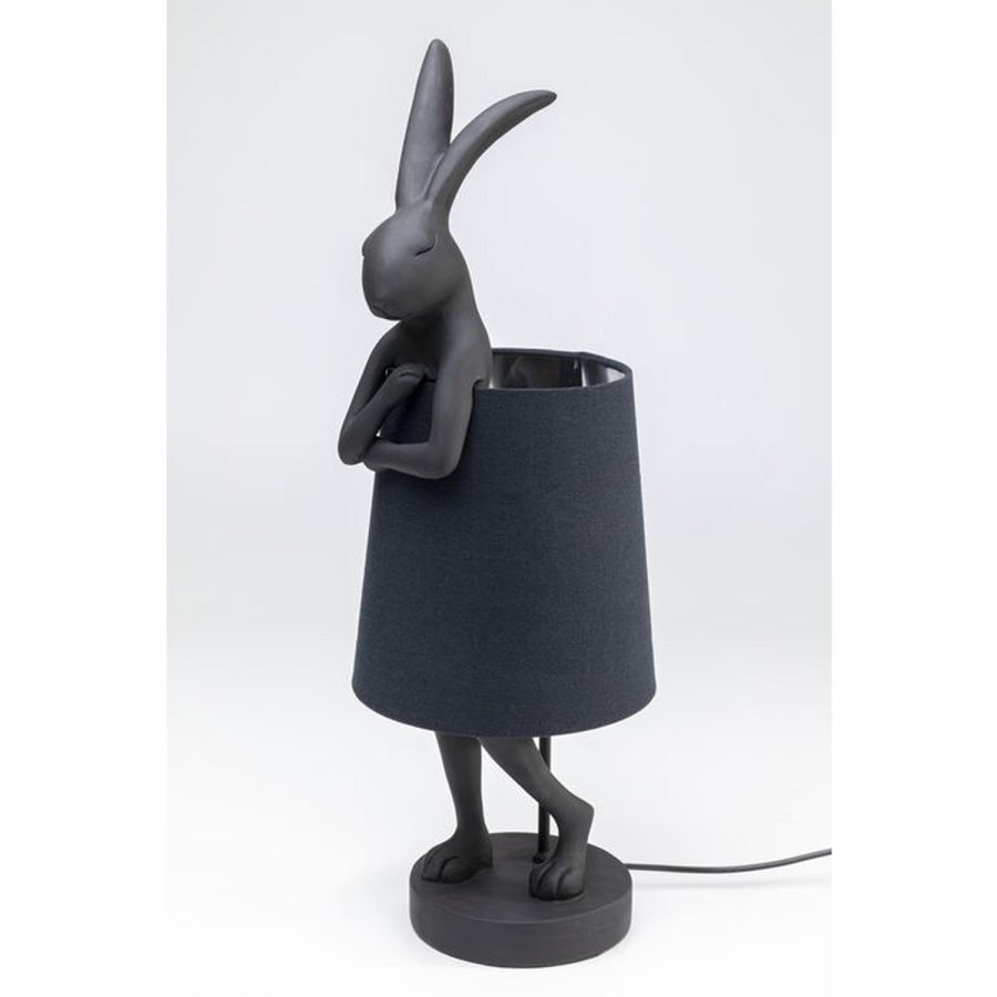 KARE DESIGN Table Lamp Animal Rabbit Matt Black 68cm