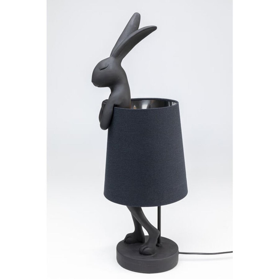 KARE DESIGN Table Lamp Animal Rabbit Matt Black 68cm